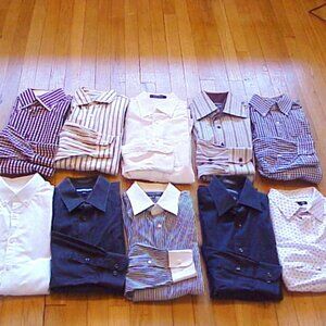 Lot 10 LS Shirts Dress/casual Club Room/Express/Enzo Milano/Perry Ellis Medium/M